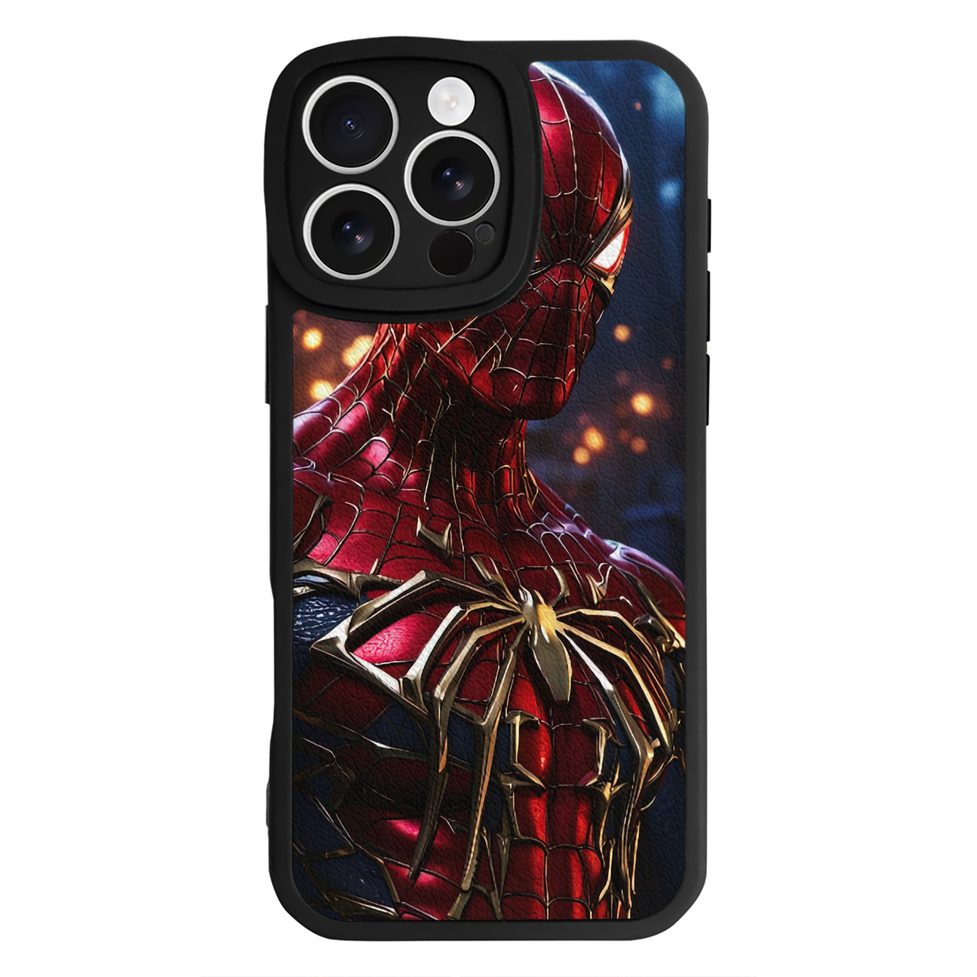 Spider Man スパイダーマン 【iPhone 16シリーズ対応】シリコンスマホケース（レザー調） 材質：シリコン